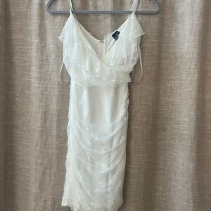Windsor White Ruched Mini Slip Dress